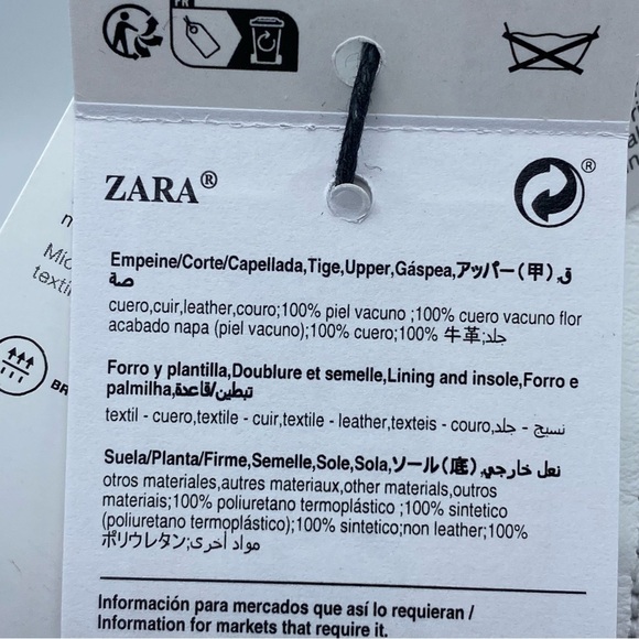 NWT. Zara Women's White Leather Uniform Sneakers. Size 11, 12, 13. - Picture 11 of 15